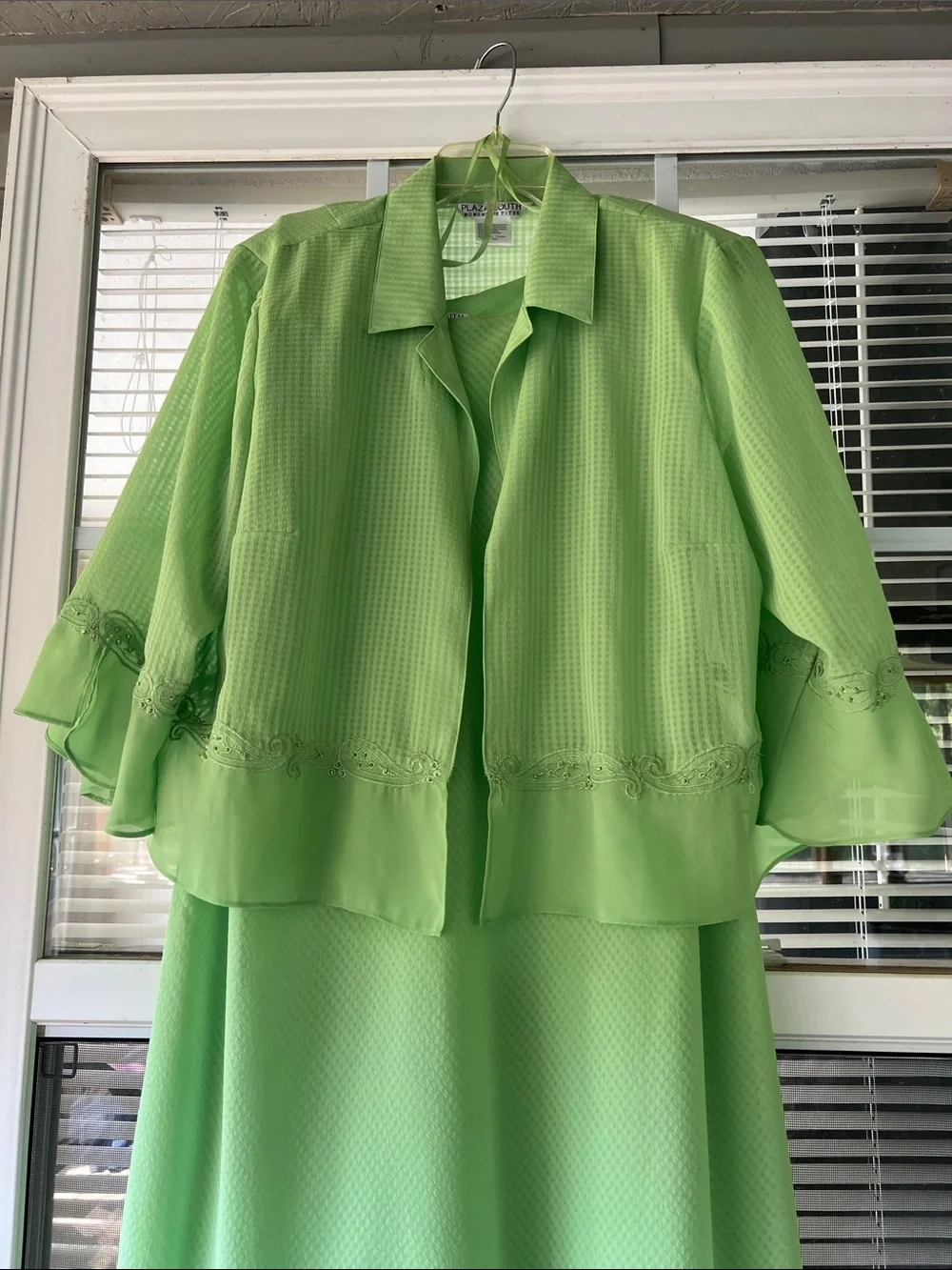 Women's Lime Green Maxi Dress with Coordinating Jacket